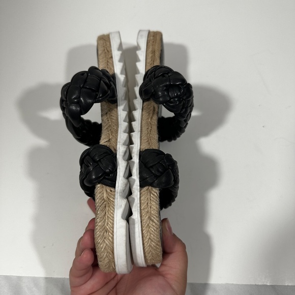 Marc Fisher [ Women's 9 ] Jaimee Espadrille‎ Braided Slide Sandal Black - Picture 10 of 12